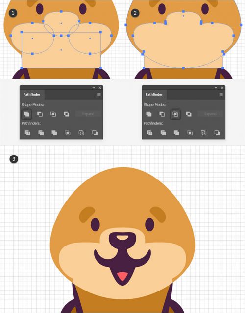 آموزش طراحی لوگوی سگ در ایلوستریتور